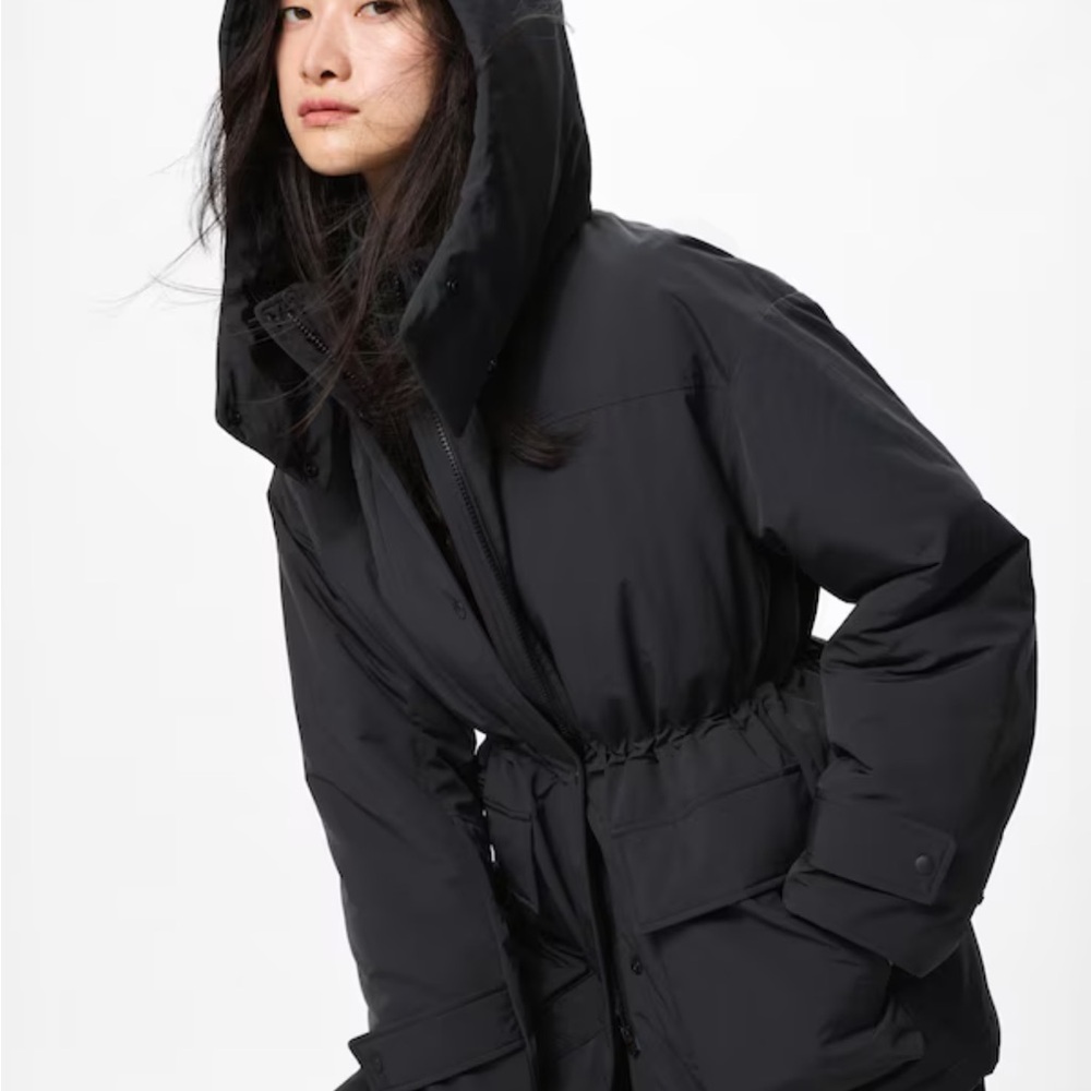 Uniqlo Hybrid Down Coat Jacket Black M